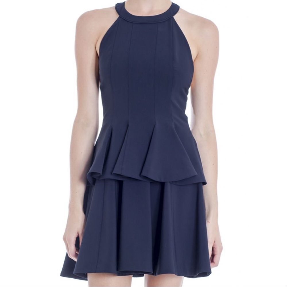 Elizabeth and James Harley Peplum Dress (Navy)